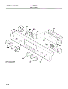 02 - Backguard parts for Electrolux Range FFEH3054USD from AppliancePartsPros.com