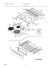 04 - Top / Drawer parts for Electrolux Range FFEH3054UWD from AppliancePartsPros.com