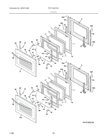 05 - Doors parts for Electrolux Wall Oven FFET3026TDD from AppliancePartsPros.com