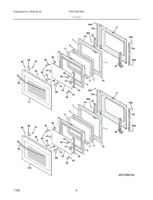05 - Doors parts for Electrolux Wall Oven FFET3026TSE from AppliancePartsPros.com