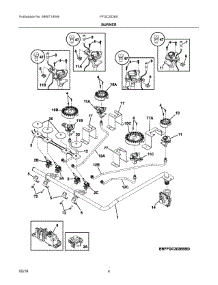 03 - Burner parts for Electrolux Cooktop FFGC3026SWE from AppliancePartsPros.com
