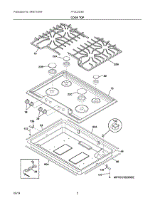 02 - Cook Top parts for Electrolux Cooktop FFGC3026SWE from AppliancePartsPros.com