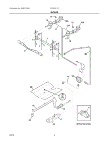 03 - Burner parts for Electrolux Range FFGF3012TWD from AppliancePartsPros.com