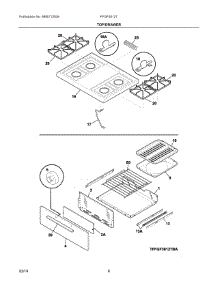 05 - Top / Drawer parts for Electrolux Range FFGF3012TWD from AppliancePartsPros.com