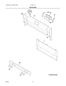 02 - Backguard parts for Electrolux Range FFGF3012TWD from AppliancePartsPros.com