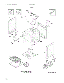 04 - Body parts for Electrolux Range FFGF3016TSC from AppliancePartsPros.com