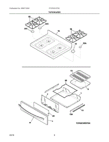 05 - Top / Drawer parts for Electrolux Range FFGF3016TSC from AppliancePartsPros.com