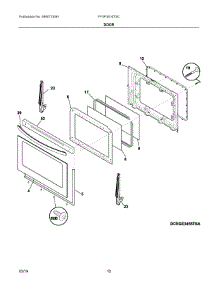 06 - Door parts for Electrolux Range FFGF3016TSC from AppliancePartsPros.com