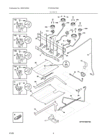 03 - Burner parts for Electrolux Range FFGF3054TBH from AppliancePartsPros.com