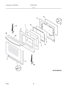 06 - Door parts for Electrolux Range FFGF3054TBH from AppliancePartsPros.com