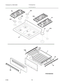 05 - Top / Drawer parts for Electrolux Range FFGF3054TDH from AppliancePartsPros.com