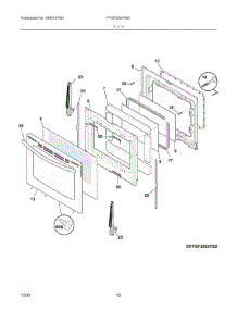 06 - Door parts for Electrolux Range FFGF3054TSG from AppliancePartsPros.com