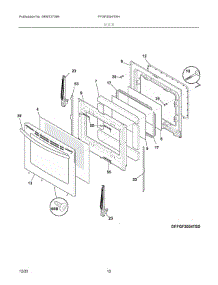 06 - Door parts for Electrolux Range FFGF3054TSH from AppliancePartsPros.com