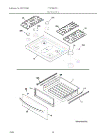 05 - Top / Drawer parts for Electrolux Range FFGF3054TSH from AppliancePartsPros.com