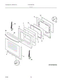 06 - Door parts for Electrolux Range FFGF3054TWH from AppliancePartsPros.com