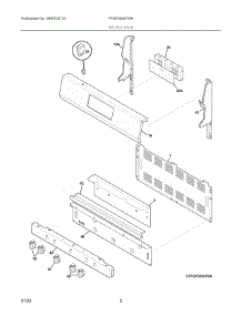 02 - Backguard parts for Electrolux Range FFGF3054TWH from AppliancePartsPros.com