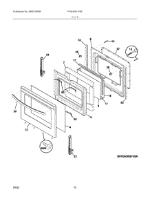 06 - Door parts for Electrolux Range FFGH3051VSD from AppliancePartsPros.com