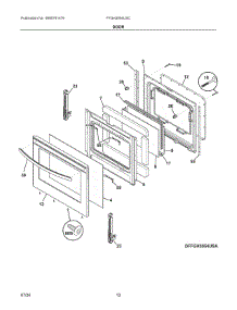 06 - Door parts for Electrolux Range FFGH3054USC from AppliancePartsPros.com