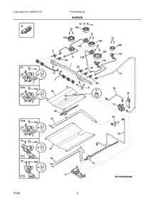 03 - Burner parts for Electrolux Range FFGH3054USC from AppliancePartsPros.com