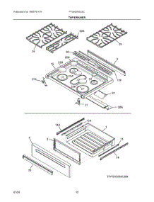 05 - Top / Drawer parts for Electrolux Range FFGH3054USC from AppliancePartsPros.com