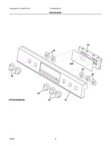 02 - Backguard parts for Electrolux Range FFGH3054USC from AppliancePartsPros.com