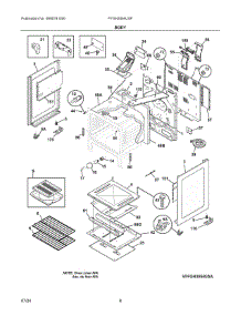 04 - Body parts for Electrolux Range FFGH3054USF from AppliancePartsPros.com