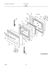 06 - Door parts for Electrolux Range FFGH3054USF from AppliancePartsPros.com