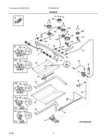 03 - Burner parts for Electrolux Range FFGH3054USF from AppliancePartsPros.com