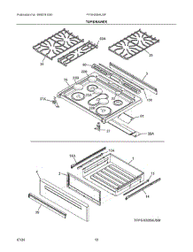 05 - Top / Drawer parts for Electrolux Range FFGH3054USF from AppliancePartsPros.com
