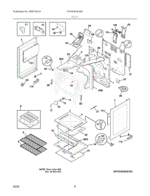 04 - Body parts for Electrolux Range FFGH3054UWD from AppliancePartsPros.com