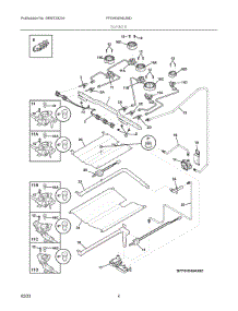 03 - Burner parts for Electrolux Range FFGH3054UWD from AppliancePartsPros.com