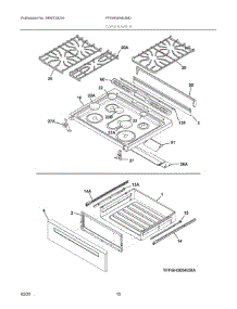 05 - Top / Drawer parts for Electrolux Range FFGH3054UWD from AppliancePartsPros.com