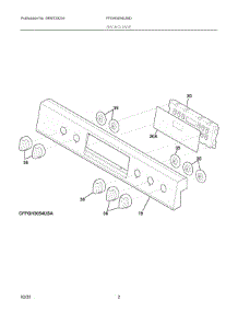 02 - Backguard parts for Electrolux Range FFGH3054UWD from AppliancePartsPros.com