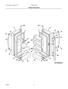 03 - Fresh Food Door parts for Electrolux Refrigerator FFHB2750TD2 from AppliancePartsPros.com
