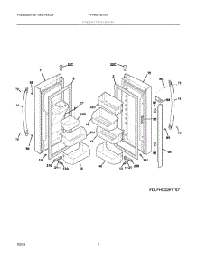 03 - Fresh Food Door parts for Electrolux Refrigerator FFHB2750TE4 from AppliancePartsPros.com