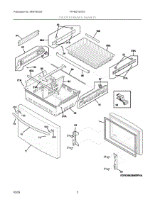 02 - Freezer Drawer, Baskets parts for Electrolux Refrigerator FFHB2750TE4 from AppliancePartsPros.com