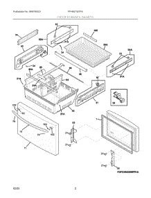 02 - Freezer Drawer, Baskets parts for Electrolux Refrigerator FFHB2750TP4 from AppliancePartsPros.com
