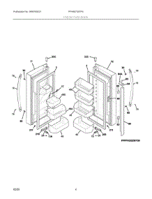 03 - Fresh Food Door parts for Electrolux Refrigerator FFHB2750TP4 from AppliancePartsPros.com