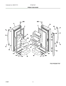 03 - Fresh Food Door parts for Electrolux Refrigerator FFHB2750TP6 from AppliancePartsPros.com