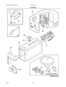 09 - Ice Maker parts for Electrolux Refrigerator FFHB2750TP7 from AppliancePartsPros.com