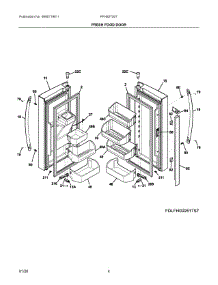 03 - Fresh Food Door parts for Electrolux Refrigerator FFHB2750TP7 from AppliancePartsPros.com