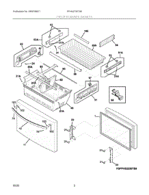 02 - Freezer Drawer, Baskets parts for Electrolux Refrigerator FFHN2750TS9 from AppliancePartsPros.com