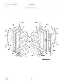 03 - Fresh Food Door parts for Electrolux Refrigerator FFHN2750TS9 from AppliancePartsPros.com