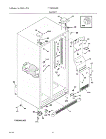 07 - Cabinet parts for Electrolux Refrigerator FFHS2322MSD from AppliancePartsPros.com