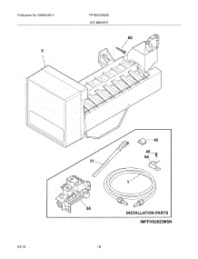 19 - Ice Maker parts for Electrolux Refrigerator FFHS2322MSD from AppliancePartsPros.com