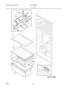 04 - Shelves parts for Electrolux Refrigerator FFHT1425VB00 from AppliancePartsPros.com