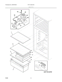 04 - Shelves parts for Electrolux Refrigerator FFHT1425VV00 from AppliancePartsPros.com