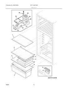 04 - Shelves parts for Electrolux Refrigerator FFHT1425VW00 from AppliancePartsPros.com