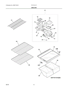 04 - Shelves parts for Electrolux Refrigerator FFHT1514TS4 from AppliancePartsPros.com
