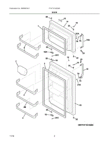 02 - Door parts for Electrolux Refrigerator FFHT1614QW4 from AppliancePartsPros.com